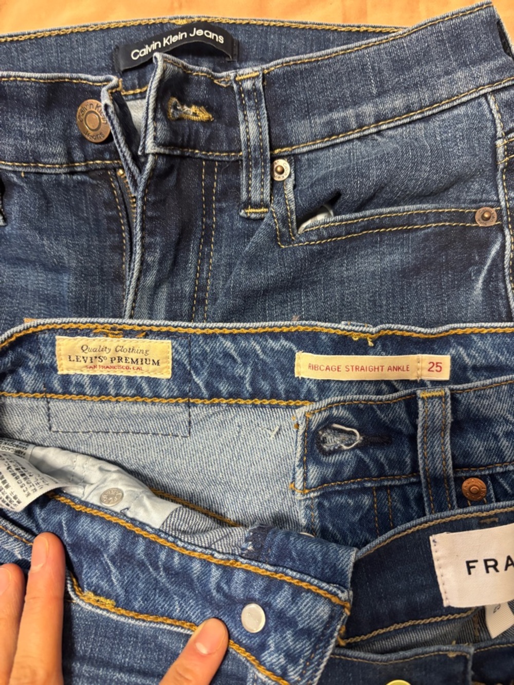Levi's Premium Ribcage straight 25, Worn once